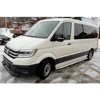 Protezione Anteriore ST085 Nera (Acciaio Inox) Volkswagen Crafter 2016- foto 1
