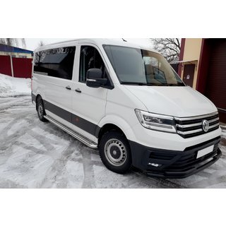 Protezione Anteriore ST085 Nera (Acciaio Inox) Volkswagen Crafter 2016- foto 2