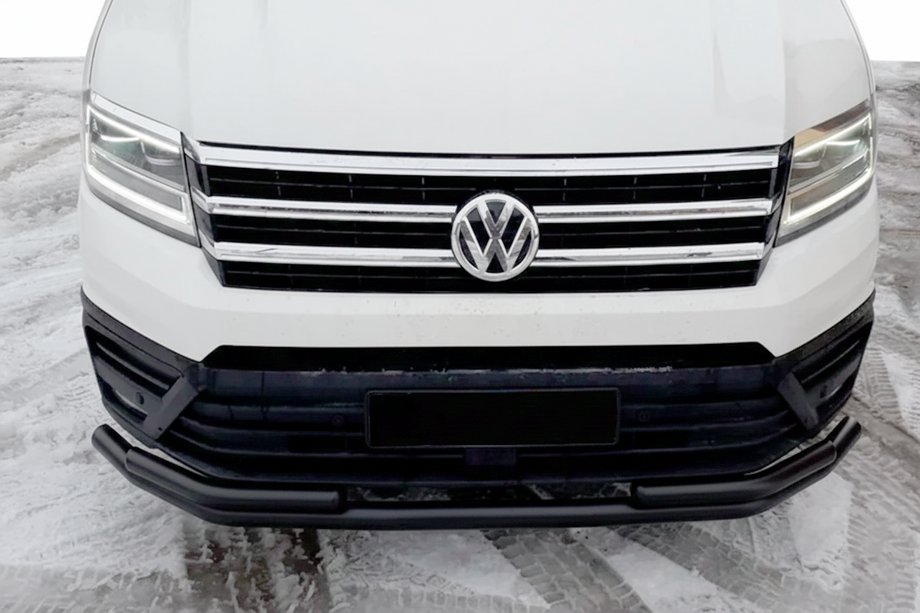 Volkswagen Crafter 2016- Protezione Anteriore ST085 Nera (Acciaio Inox) Foto 3