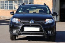 Dacia Sandero 2013-2020 Parabullbar Anteriore WT006 Nero (Acciaio Inox) foto 2