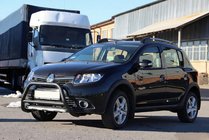 Dacia Sandero 2013-2020 Parabullbar Anteriore WT006 Nero (Acciaio Inox) foto 3