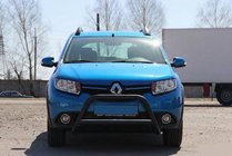 Dacia Sandero 2013-2020 Parabullbar Anteriore WT006 Nero (Acciaio Inox) foto 1