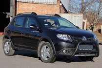 Dacia Sandero 2013-2020 Parabullbar Anteriore WT006 Nero (Acciaio Inox) foto 4