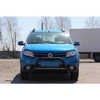 Parabullbar Anteriore WT006 Nero (Acciaio Inox) Renault Sandero 2013-2022 foto 1