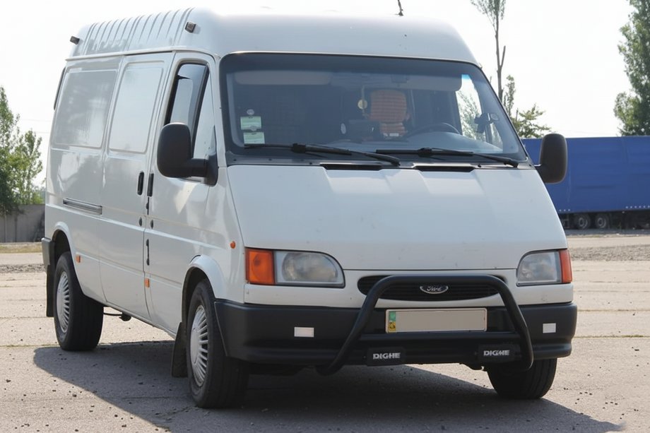 Ford Transit 1991-2000 Parabulloni WT006 Nero (Acciaio Inox) Image