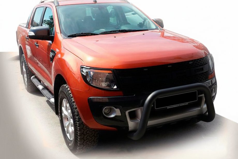 Ford Ranger 2011–2022 Protezione Anteriore WT005 Nera (Acciaio Inox) Image