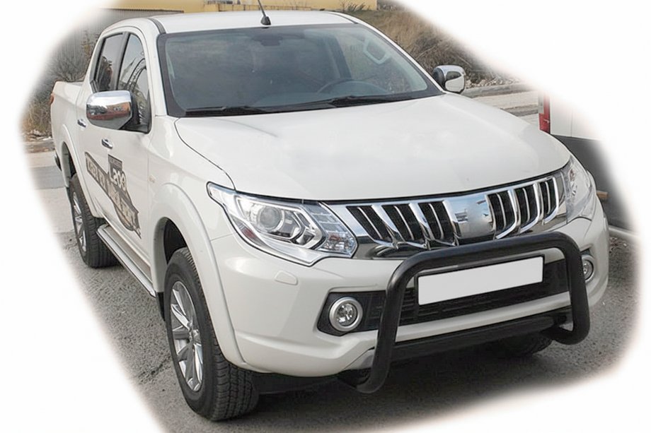 Mitsubishi L200 2015-2024 Parabulloni WT005 Nero (Acciaio Inox) Foto 1