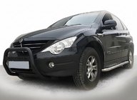 SsangYong Action 2005-2018 Parabulloni WT005 Nero (Acciaio Inox) foto 1