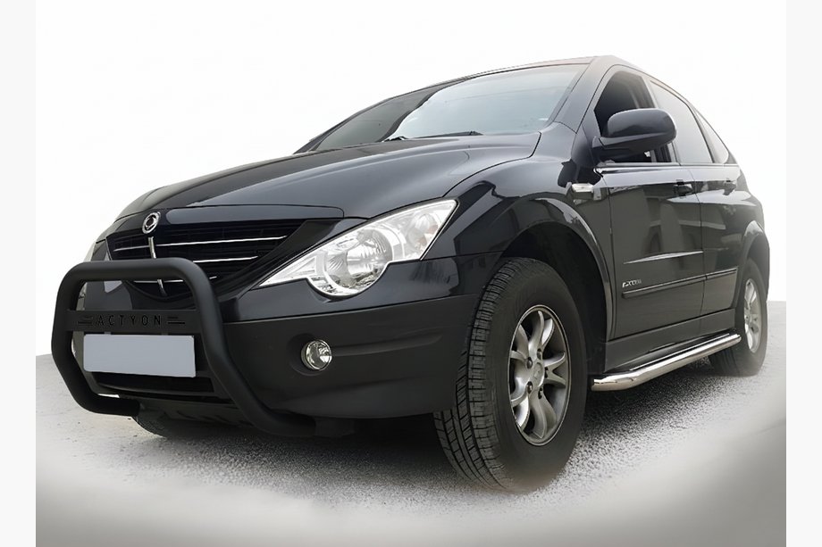 SsangYong Action 2005-2018 Parabulloni WT005 Nero (Acciaio Inox) Image