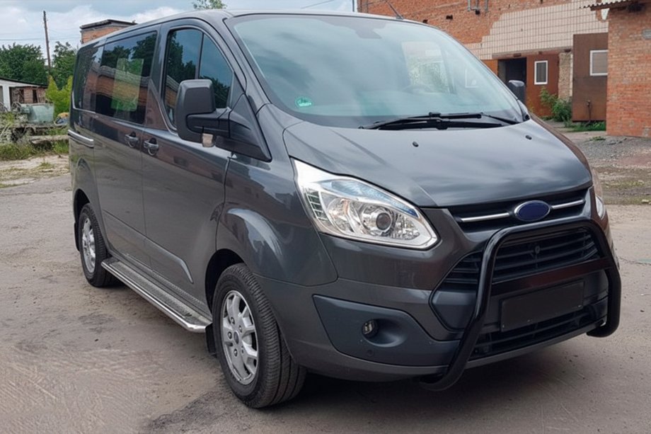 Ford Custom 2013-2022 Parabulloni WT006 Nero (Acciaio Inox) Image