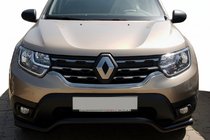 Dacia Duster 2018-2024 Protezione Anteriore WT008 Nera (Acciaio Inox) foto 2