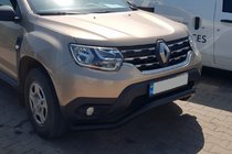 Renault Duster 2018-2024 Protezione Anteriore WT008 Nera (Acciaio Inox) foto 4
