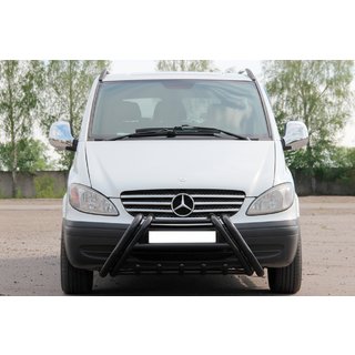 Bull bar Kelebek WT011 Black (acciaio inox) Mercedes Viano 2004-2014 foto 1