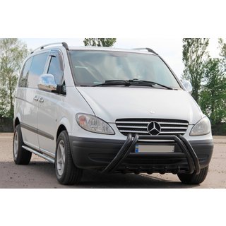 Bull bar Kelebek WT011 Black (acciaio inox) Mercedes Vito W639 2004-2014 foto 2