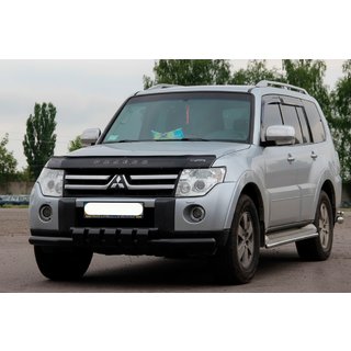 Protezione Anteriore ST015-13 Nera (Acciaio Inox) Mitsubishi Pajero Wagon IV 2006-2021 foto 3
