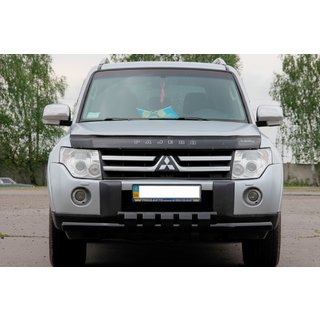 Protezione Anteriore ST015-13 Nera (Acciaio Inox) Mitsubishi Pajero Wagon IV 2006-2021 foto 2