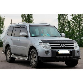 Protezione Anteriore ST015-13 Nera (Acciaio Inox) Mitsubishi Pajero Wagon IV 2006-2021 foto 1