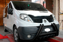 Renault Trafic 2001–2015 Protezione Anteriore F1-01 Nera (Acciaio Inox) foto 2