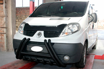 Renault Trafic 2001–2015 Protezione Anteriore F1-01 Nera (Acciaio Inox) foto 3