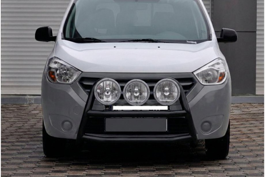 Dacia Dokker 2013-2022 Parabulloni WT022 Nero (Acciaio Inox) Foto 1