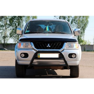 Parabulloni WT022 Nero (Acciaio Inox) Mitsubishi Pajero Sport 1996-2007 foto 1