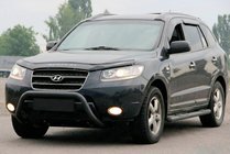 Hyundai Santa Fe 2 2006-2012 Parabulloni WT007 Nero (Acciaio Inox) foto 3