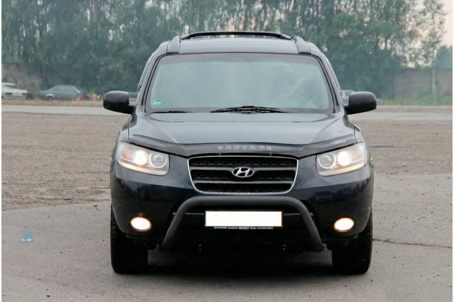 Hyundai Santa Fe 2 2006-2012 Parabulloni WT007 Nero (Acciaio Inox) Image