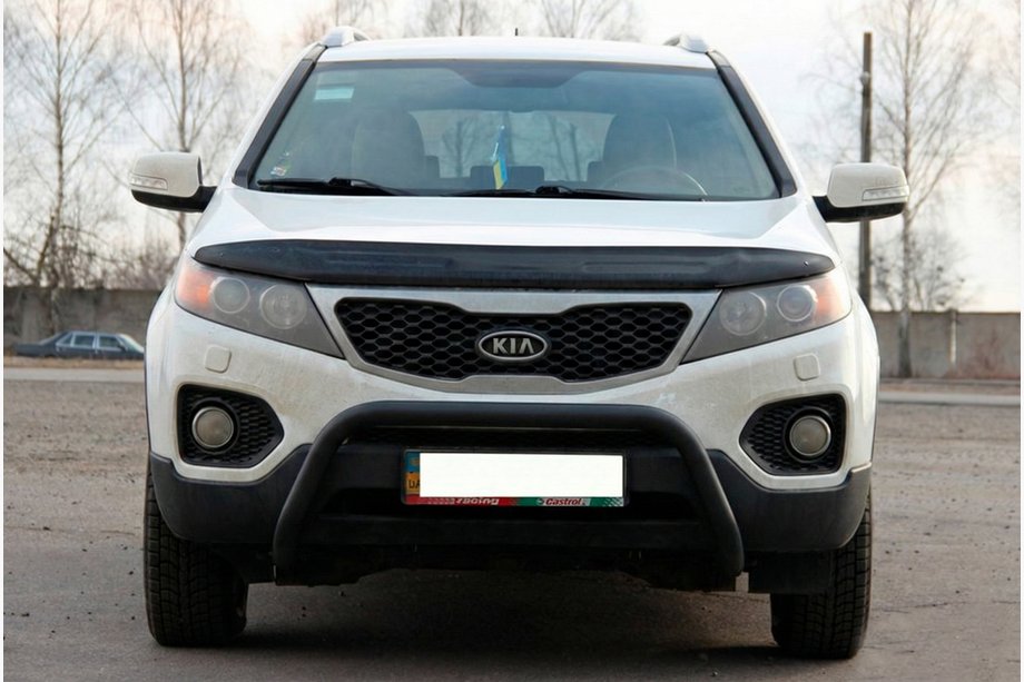 Kia Sorento II XM 2009-2014 Parabulloni WT007 Nero (Acciaio Inox) Foto 1