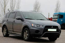 Mitsubishi Outlander 2006-2012 Parabulloni WT007 Nero (Acciaio Inox) foto 3