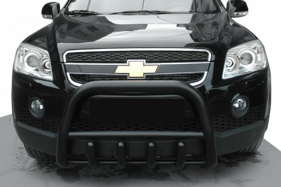 Chevrolet Captiva 2006-2019 Parabullbar Anteriore QT006 Nero (Acciaio Inox) Image