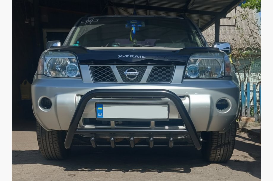 Nissan X-trail T30 2002-2007 Parabulloni QT006 Nero (Acciaio Inox) Foto 1