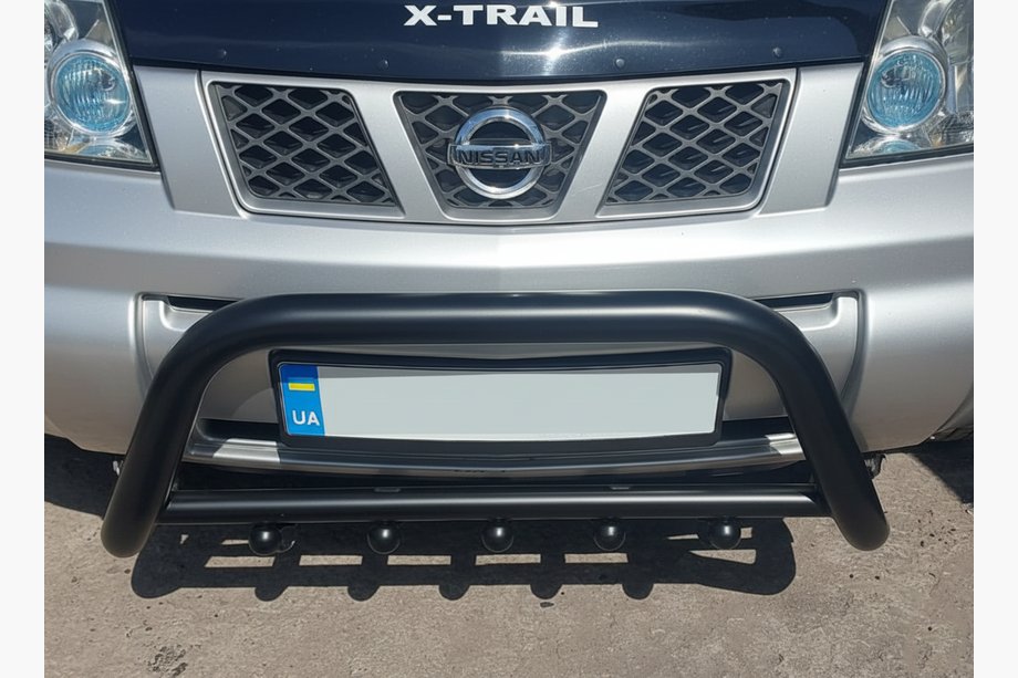 Nissan X-trail T30 2002-2007 Parabulloni QT006 Nero (Acciaio Inox) Foto 2