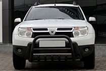 Renault Duster 2008–2017 Parabullbar senza scritta QT006 Nero (acciaio inox) foto 1