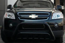 Chevrolet Captiva 2006-2019 Parabullbar Anteriore WT002 Nero (Acciaio Inox) foto 3