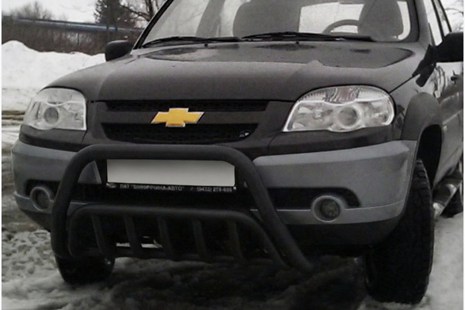 Chevrolet Niva 1998-2020 Parabulloni WT002 Nero (Acciaio Inox) Image