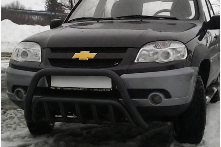 Chevrolet Niva 1998-2020 Parabulloni WT002 Nero (Acciaio Inox) Image