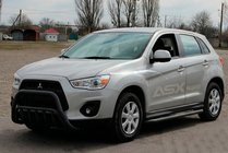Mitsubishi ASX 2010-2023 Parabulloni WT002 Nero (Acciaio Inox) foto 2