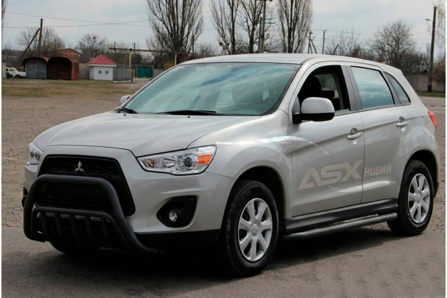 Mitsubishi ASX 2010-2023 Parabulloni WT002 Nero (Acciaio Inox) Foto 2