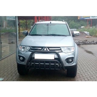 Parabullbar Anteriore WT002 Nero (Acciaio Inox) Mitsubishi Pajero Sport 2008-2015 foto 1