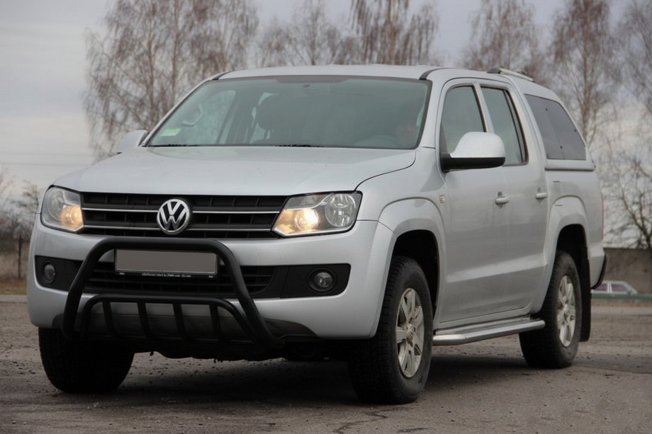 Volkswagen Amarok 2010-2022 Parabulloni WT002 Nero (Acciaio Inox) Foto 1