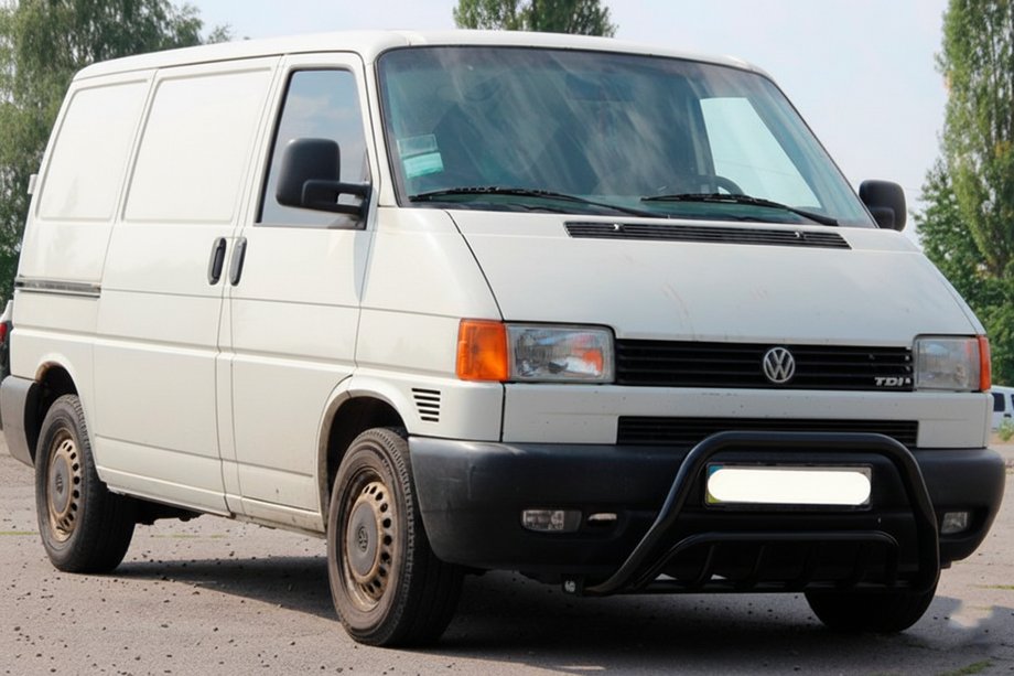 Volkswagen T4 Caravelle/Multivan 1990–2003 Parabulloni WT002 Nero (Acciaio Inox) Foto 1