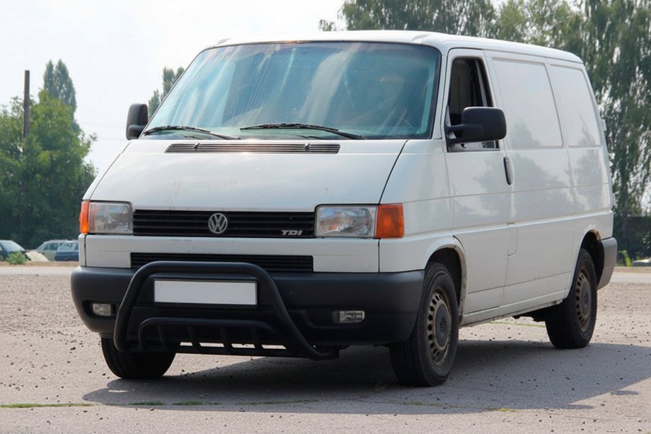 Volkswagen T4 Caravelle/Multivan 1990–2003 Parabulloni WT002 Nero (Acciaio Inox) Foto 2