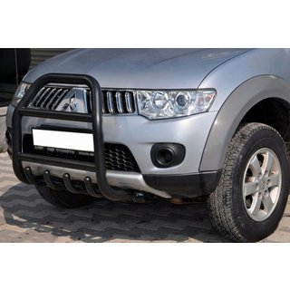 Parabullbar Anteriore QT007 Nero (Acciaio Inox) Mitsubishi Pajero Sport 2008-2015 foto 1