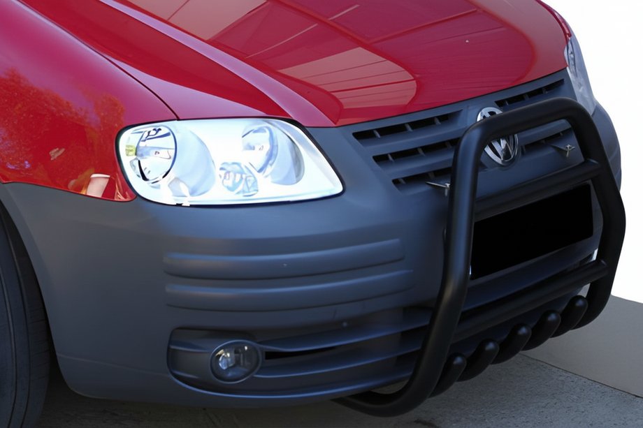 Volkswagen Caddy 2004-2010 Parabulloni QT007 Nero (Acciaio Inox) Foto 1