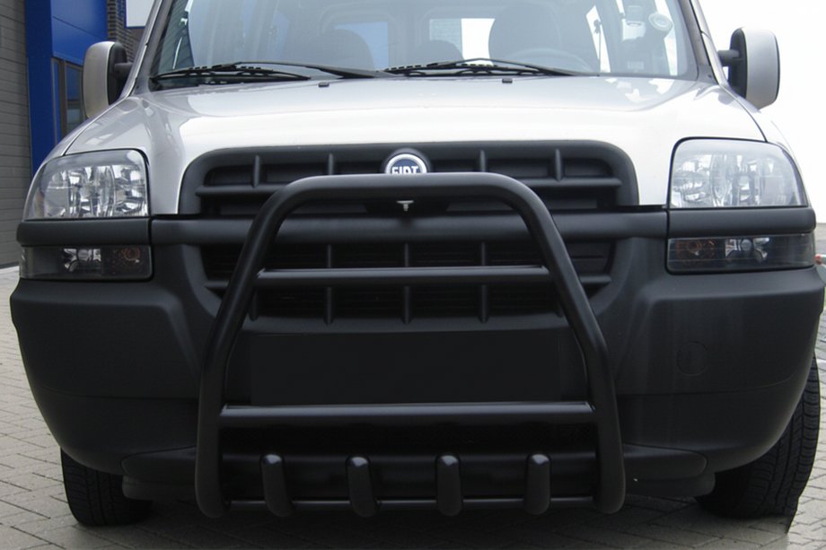Fiat Doblo I 2001-2005 Parabullbar Anteriore QT007 Nero (Acciaio Inox) Image