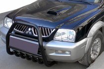 Mitsubishi L200 1996-2006 Parabulloni QT007 Nero (Acciaio Inox) foto 1