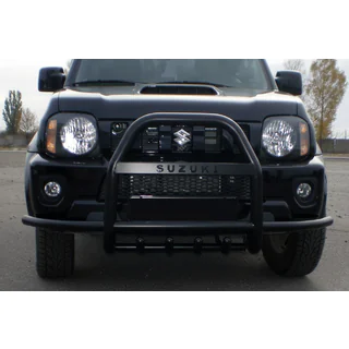 Bull bar QT007-Exclusive Black (con scritta, acciaio inox) foto 2