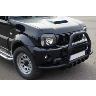 Bull bar QT007-Exclusive Black (con scritta, acciaio inox) foto 4