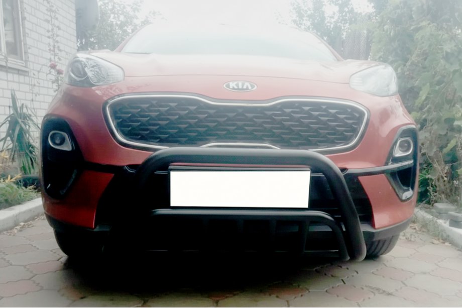 Kia Sportage 2015-2021 Parabullbar Anteriore WT002 Nero (Acciaio Inox) Foto 1