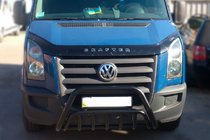 Volkswagen Crafter 2006-2016 Parabullbar Anteriore WT002 Nero (Acciaio Inox) foto 2